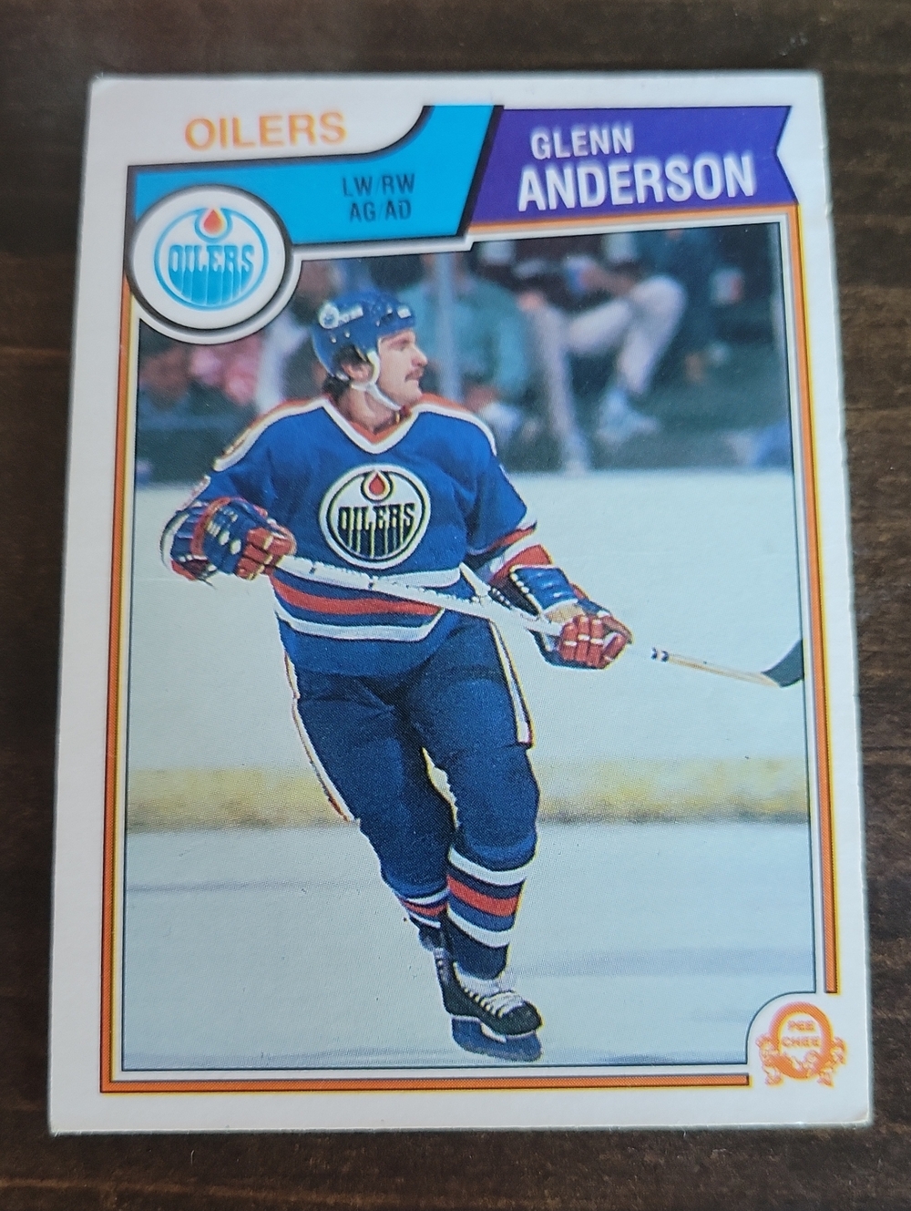 1983/84 OPC Glenn Anderson Edmonton Oilers Hockey Card - Blue Jersey